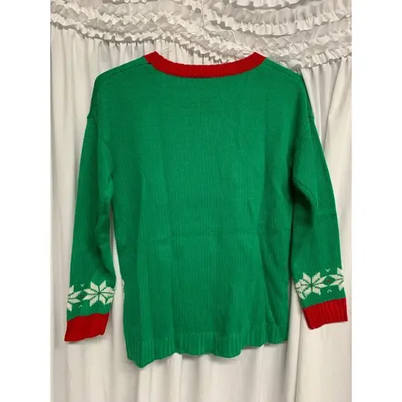 New Directions Petite “Meowy Christmas” Cat Ugly Christmas Sweater – Size PS - Picture 5 of 5